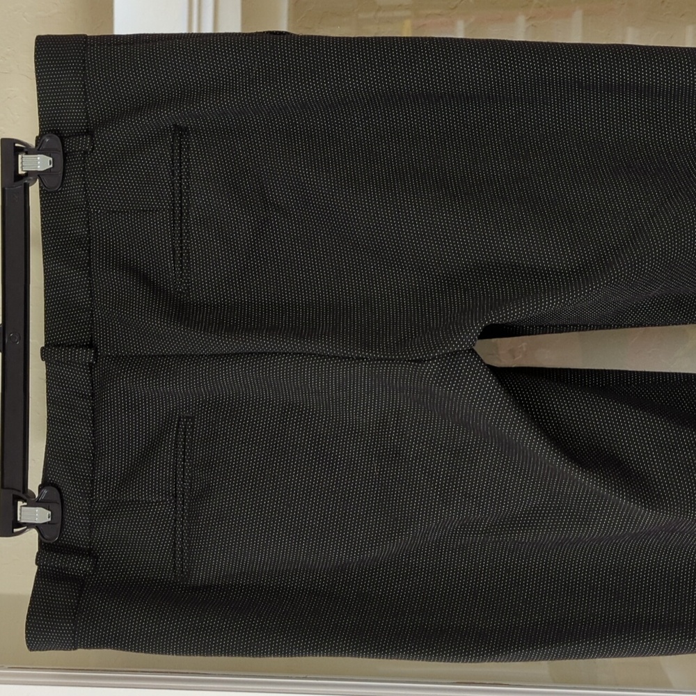 Ann Taylor Black Tailored Small Dot Straight Leg Dress Pants Size 12 - Picture 6 of 10
